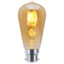 2w LED Vintage Filament Bulb Teardrop Spiral Smoke Gold Glass B22 Bayonet ST58
