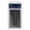 Light Switch 6 Gang 2 Way Polished Black Nickel Wall Switch Screwless Finish N310GME