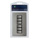 Light Switch 6 Gang 2 Way Polished Brushed Chrome Wall Switch Screwless Finish N310DME