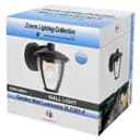 Outdoor Downward Wall Light Black Lantern Clear Diffuser IP44 ZLC381