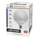 18w Round LED Globe Bulb B22 Bayonet Warm White Equivalent to 162w