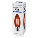 Ambient Vintage 4w LED Red Candle Light Bulb B22 Bayonet Clear Glass