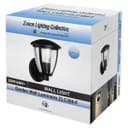 Outdoor Upward Wall Light Black Lantern Clear Diffuser IP44 ZLC380
