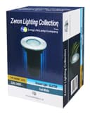 1w LED Recessed Outdoor Ground Light Round Cool White Brushed Chrome Walkover Uplighter GL07CW