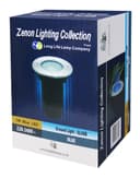 1w LED Recessed Outdoor Ground Light Round Blue Brushed Chrome Walkover Uplighter GL08B