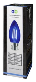 Ambient Vintage 4w LED Blue Candle Light Bulb B22 Bayonet Clear Glass 
