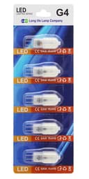 PACK OF 5 G4 12v LED Bulb 2w Equivalent 20w Replaces Halogen Capsule Frosted Cover Cool White