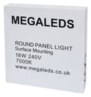 18w LED 6500K Round Surface Mount Ceiling Panel Cool White 
