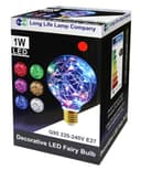 1w E27 LED Globe Decorative Light Bulb Red G95