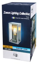 Rectangular Glass Outdoor Wall Light Lantern Stainless Steel Body ZLC083