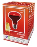 50w Reptile And Poultry Infrared Heat Lamp Bulb E27 Edison Screw