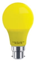 5w LED Yellow GLS Light Bulb B22 Bayonet Cap