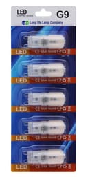 5 Multipack 3w G9 LED Bulb Equivalent 30w Capsule 240v Frosted Cover Warm White