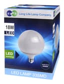 18w Round LED Globe Bulb E27 Edison Screw Base Warm White Equivalent to 162w