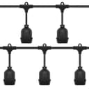 15 Metre Outdoor String Light Bulb Holders 30 Lamp Weatherproof Festoon Light 