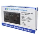  USB Double Socket With 2 USB Charger Port Black Nickel Plate Quick Charge PD20W N411820WGME