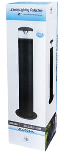 LED Black Bollard Outdoor Garden Light ZLC303K with 5w GU10 CW