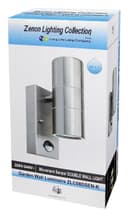Double Outdoor Wall with PIR Movement Sensor Stainless Steel ZLC08DSEN 