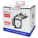 13A 2 Gang Weatherproof Double Outdoor RCD Switched DP Socket IP66 Grey ODSRCD1