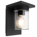 Outdoor Wall Light Lantern Black Clear Lamp Shade ZLC385 with 4w LED Warm White