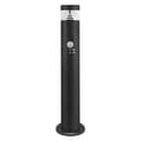 3W LED PIR Sensor Bollard Outdoor Garden Light Black Stainless Steel 6500K IP54 ZLCA04