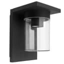 Outdoor Wall Light Lantern Black Clear Lamp Shade ZLC385 with 4w LED Warm White