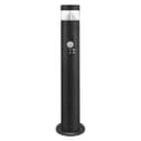 3W LED PIR Sensor Bollard Outdoor Garden Light Black Stainless Steel 3000K IP54 ZLCA03