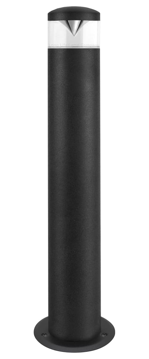 LED Black Bollard Outdoor Garden Light ZLC303K with 5w GU10 CW