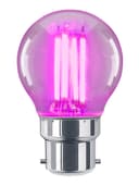 4w LED Golf Ball Purple Light Bulb B22 Clear Glass
