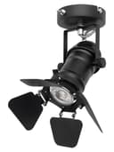 4w Black Industrial Flush Mount Single Adjustable Ceiling Or Wall Spotlight 