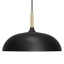 Modern Black Pendant Light Shade Dome Metal Wooden Nordic Kitchen Island Ceiling Lights 