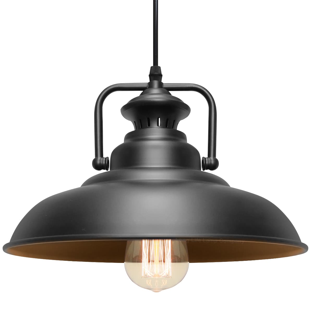 Vintage Black Metal Ceiling Lamp Shade 