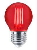 Ambient Fireglow 4w LED Golf Ball Red Light Bulb E27 Clear Glass