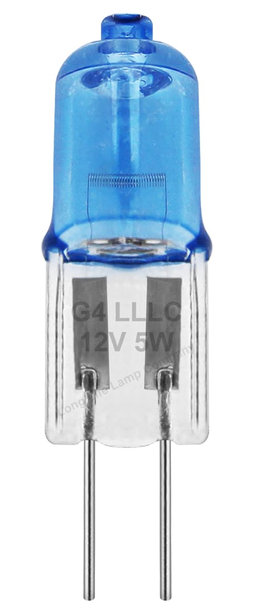 G4 Halogen Blue Glass Warm White 5W clear