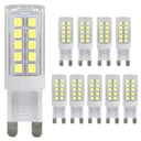 10 PACK 5w G9 LED Bulb Cool White Equivalent 40w Replacement for Halogen Capsule 