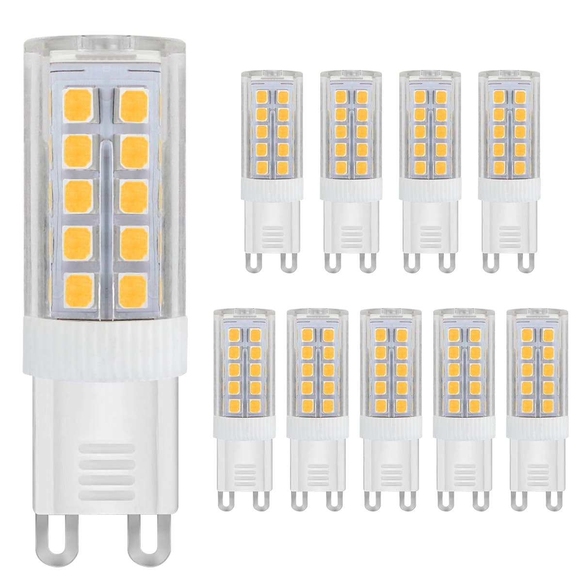 10 PACK 5w G9 LED Bulb Warm White Equivalent 40w Replacement for Halogen Capsule 