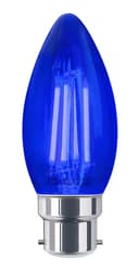 Ambient Vintage 4w LED Blue Candle Light Bulb B22 Bayonet Clear Glass 