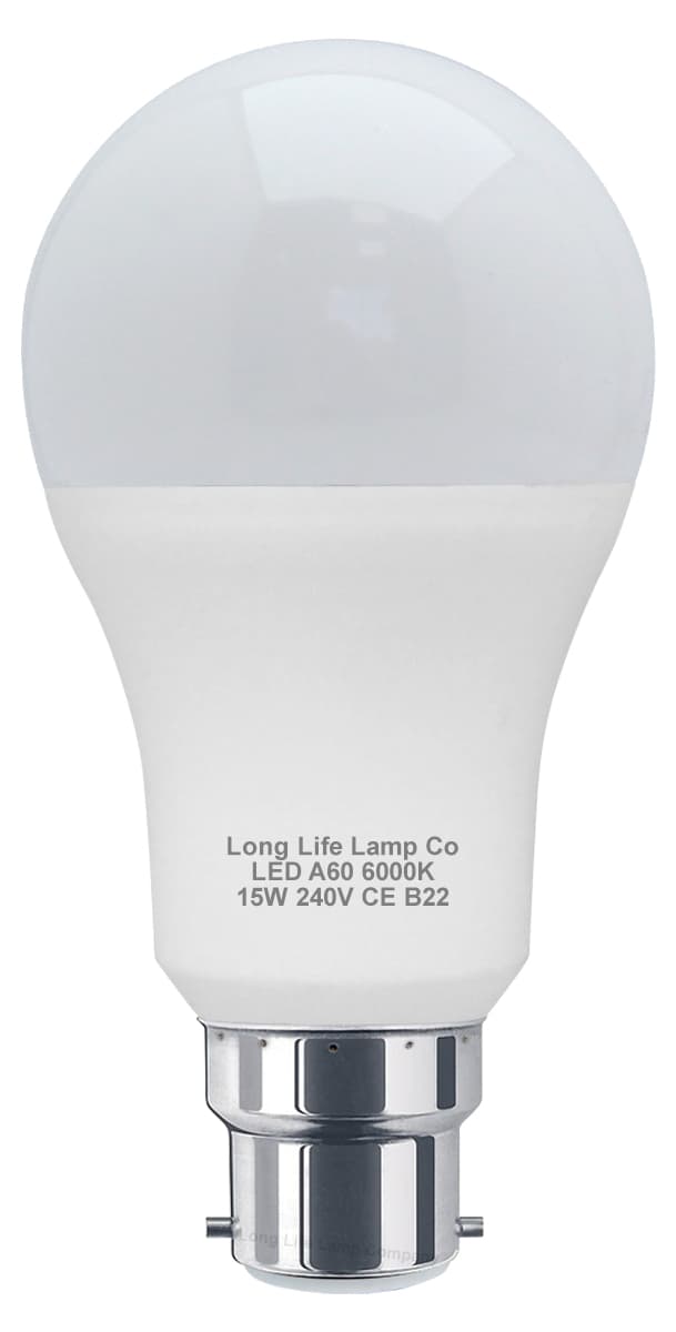 15w GLS LED Light Bulb B22 Bayonet Cool White A60 