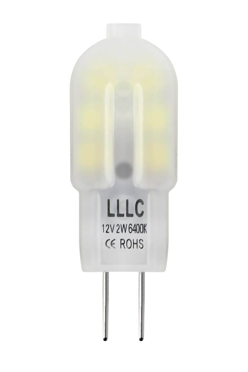G4 12v LED Bulb 2w Equivalent 20w Replaces Halogen Capsule Frosted Cover Cool White