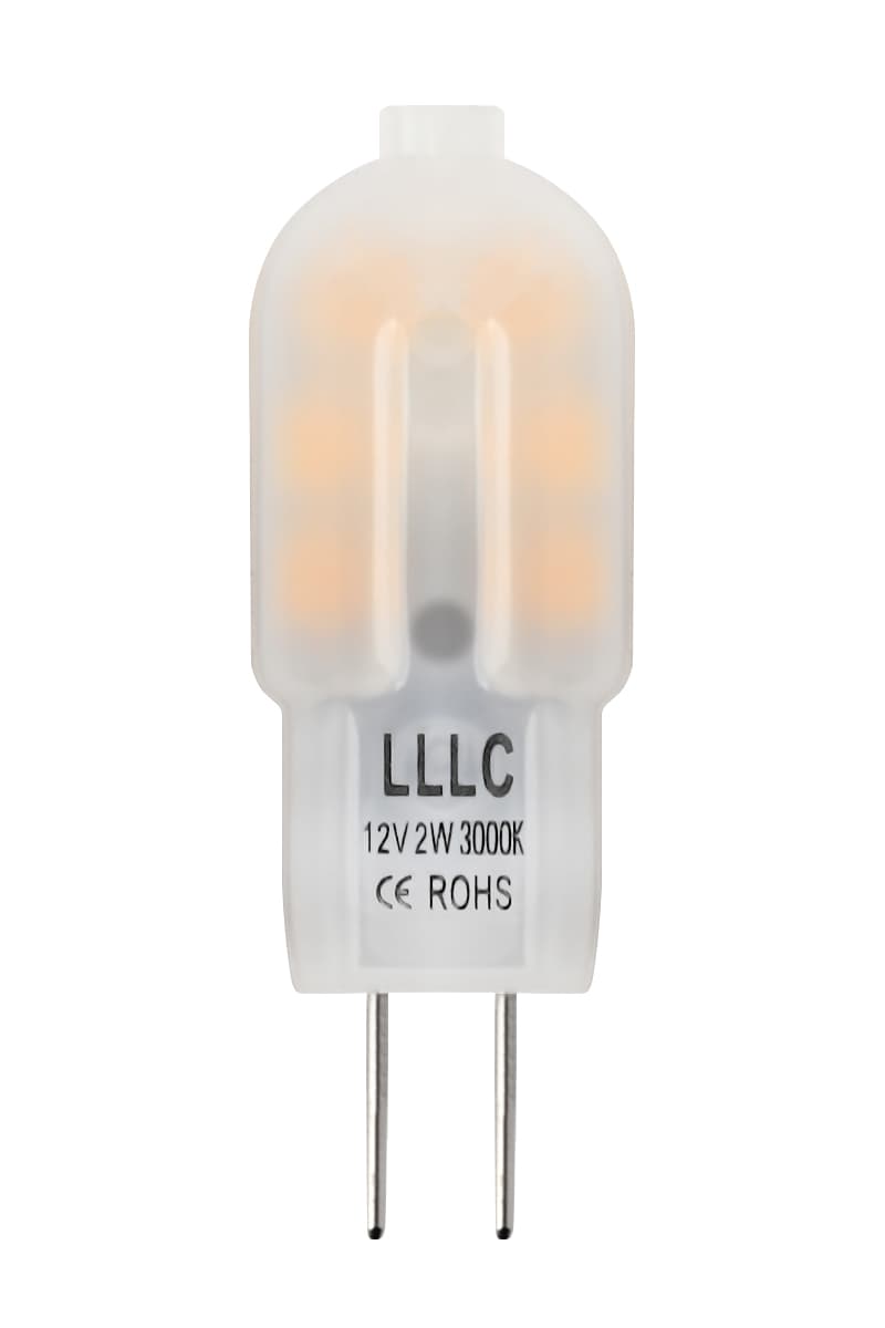 G4 12v LED Bulb 2w Equivalent 20w Replaces Halogen Capsule Frosted Cover Warm White 