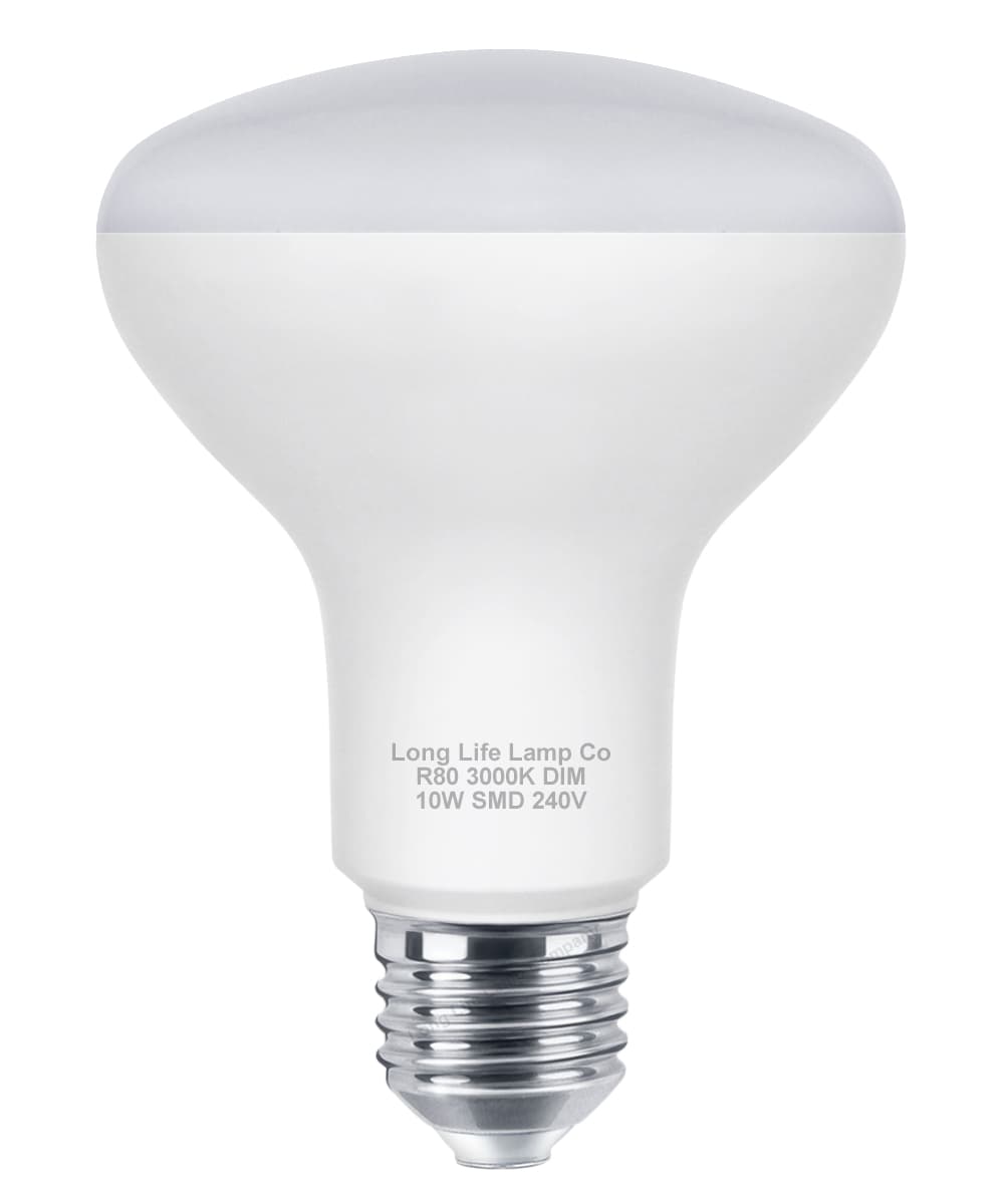 Dimmable R80 LED 10w E27 Replacment for Reflector 3000K