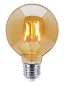 Retro Vintage LED 2w Globe Edison Style Filament Bulb Smoked Gold Glass G95 E27 Edison Screw