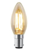 Filament Vintage 4w LED Candle Light Bulb B15 Small Bayonet Clear Glass 