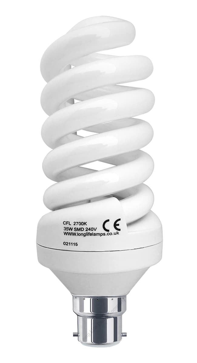 35w B22 Energy Saving Spiral Light Bulb 175w Equivalent  Special Offer