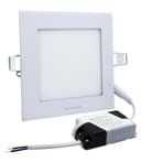 6w LED Square Recessed Ceiling Panel Cool White 6500k
