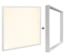 48w Surface Mount LED Ceiling Panel 600 x 600 Frame with LED Panel White Body Warm White 