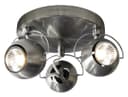 Brushed Chrome 3 Way Adjustable Eyeball Ceiling Spotlight GU10