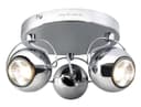 Chrome 3 Way Adjustable Eyeball Ceiling Spotlight GU10 