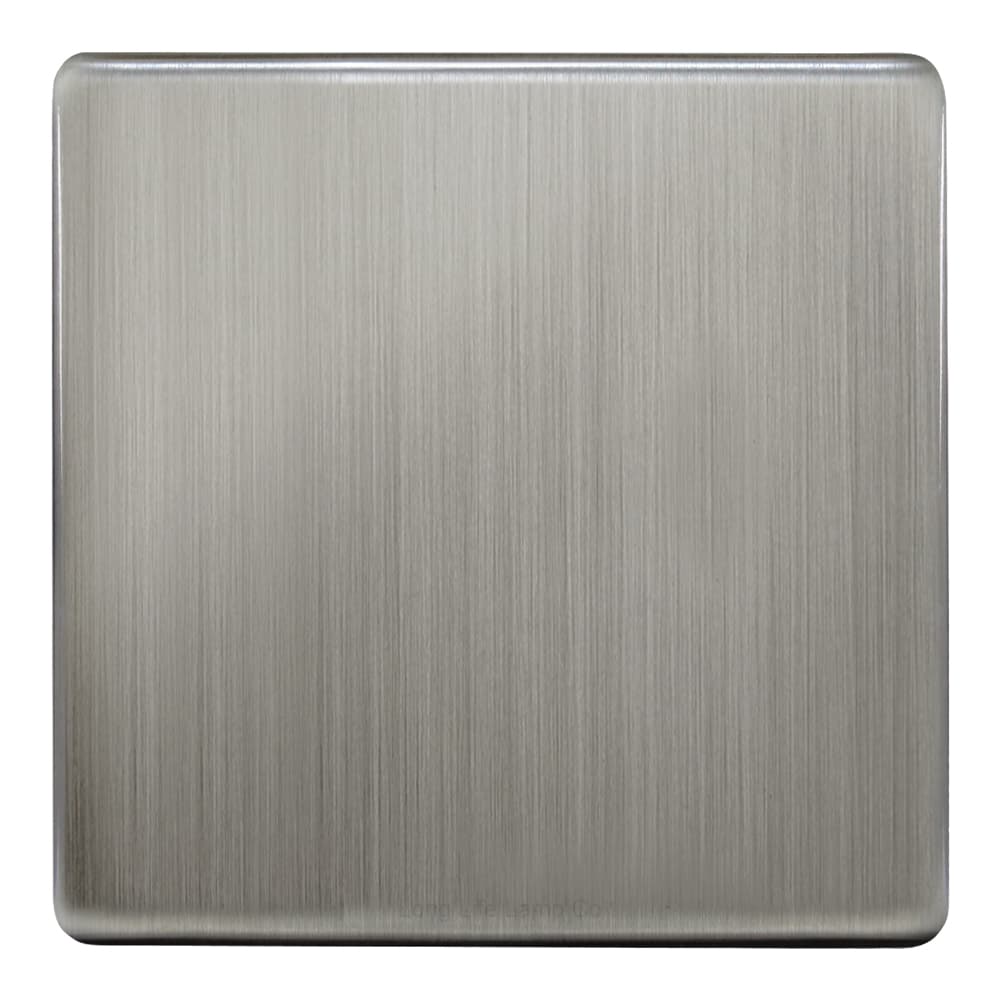 Modern Single Gloss Brush Chrome Wall Blanking Plate Scewless Finish N401DME
