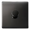 LED Dimmer Switch Black Nickel Screwless Finish 1 Gang Single Pole 100w N352GME